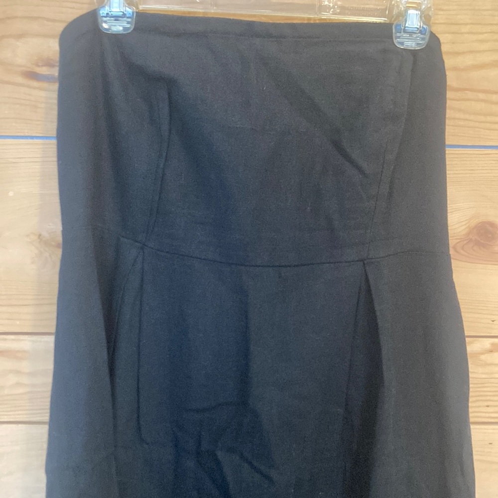 Linen strapless dress